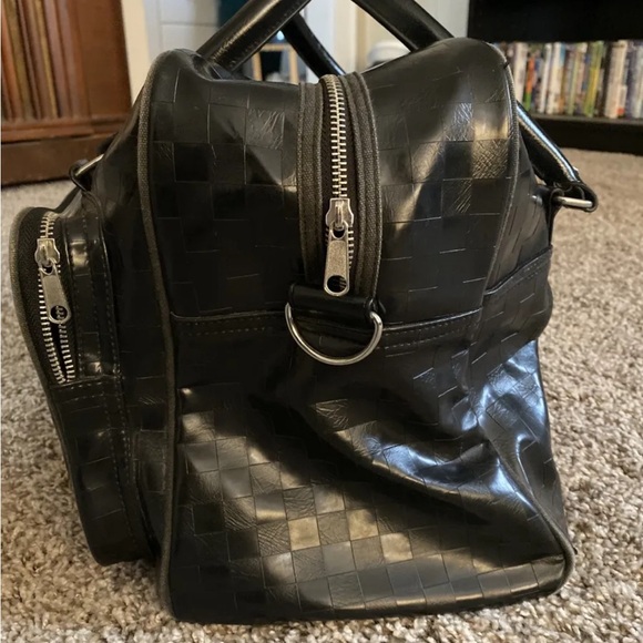 Fred Perry Black checker travel bag - Picture 3 of 5